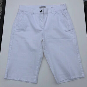 Gerry Weber Edition Ronja 5 Pocket Bermuda Cotton Shorts White Size 4R NWOT
